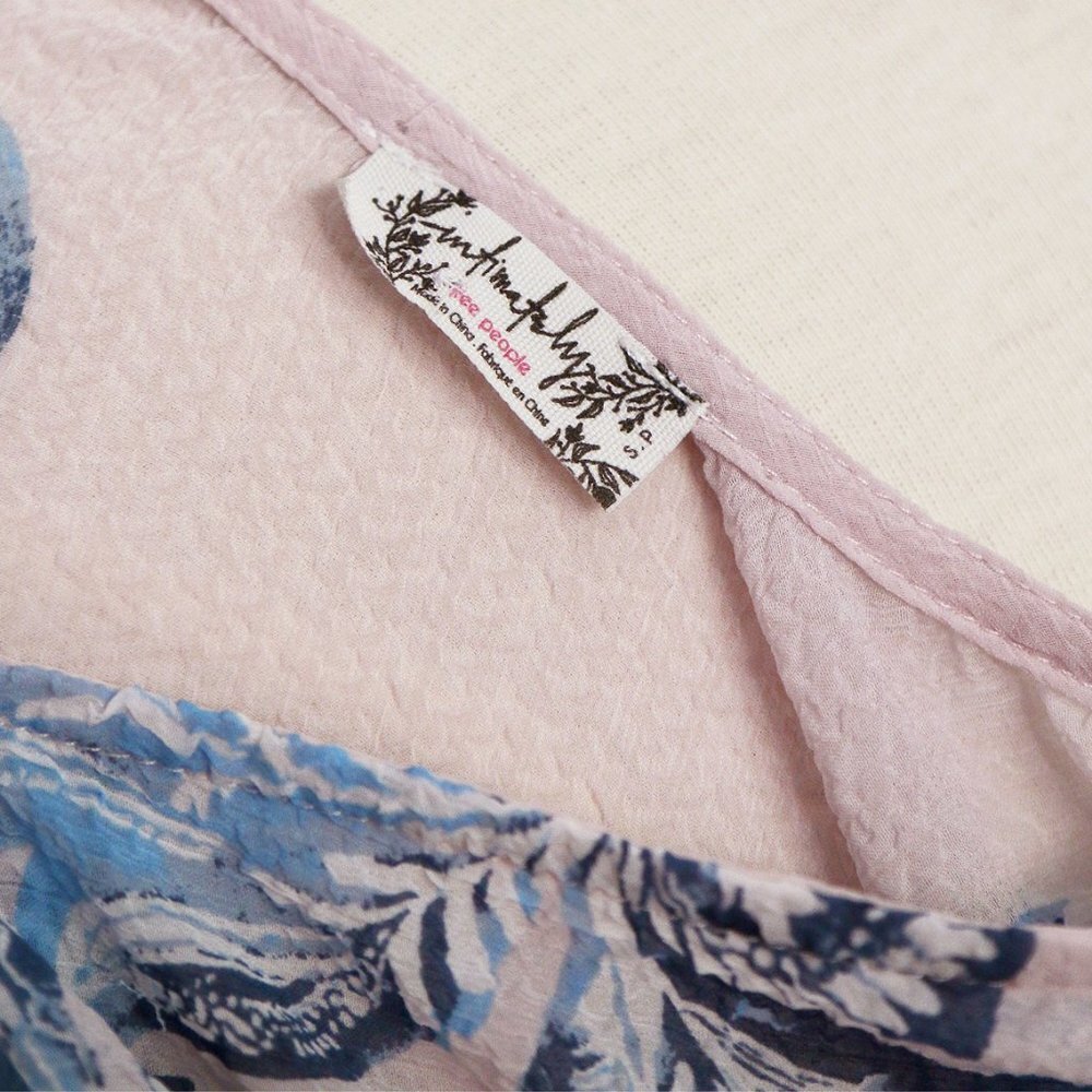 Free People Printed Symphony Sheer Swing Slip Dress in Petal Pink Combo S $98 - Picture 12 of 15